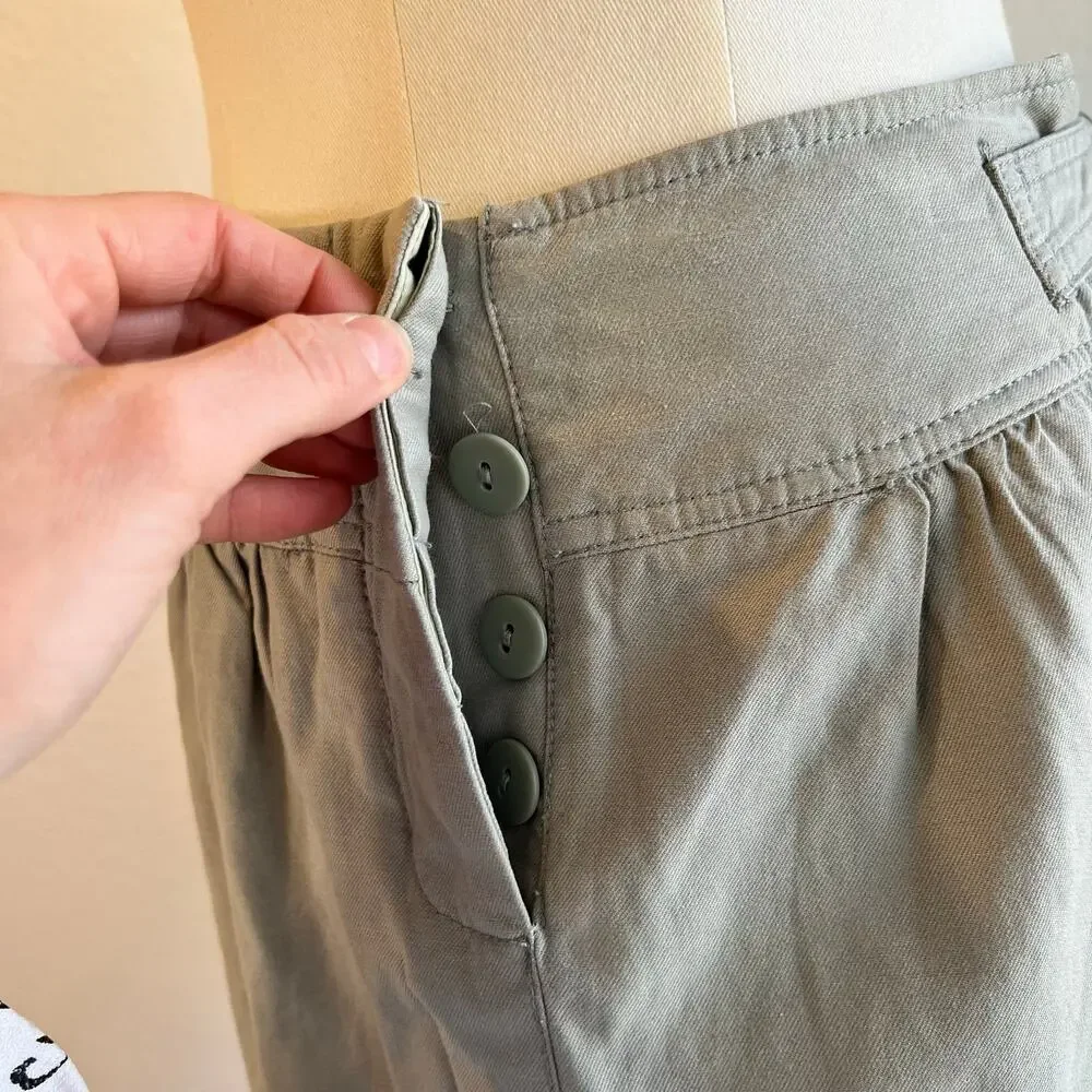Anthropologie x Daughters of the Liberation Cotton Utility Mini Skirt Size Small